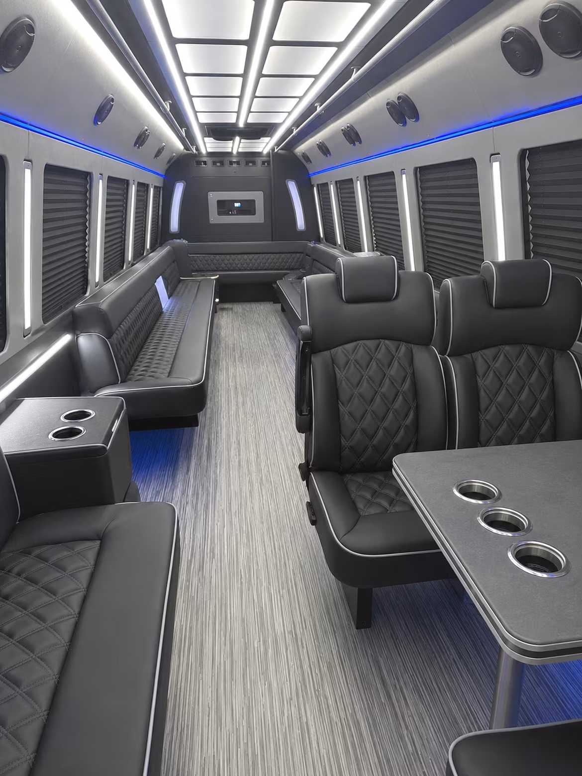 huntington park 25 passenger party bus inside