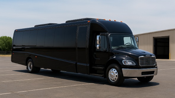 Exterior of Charter Bus Company Huntington Park's 15 Passenger Minibus in Huntington Park