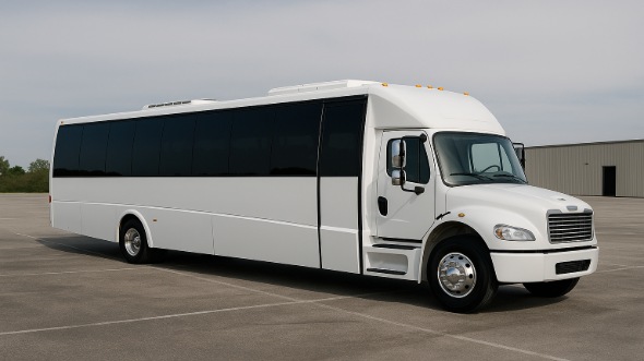 Exterior of Charter Bus Company Huntington Park's 25 Passenger Mini bus in Huntington Park