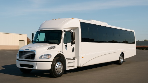 Exterior of Charter Bus Company Huntington Park's 28 Passenger Mini bus in Huntington Park