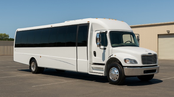 Exterior of Charter Bus Company Huntington Park's 30 Passenger Minibus in Huntington Park
