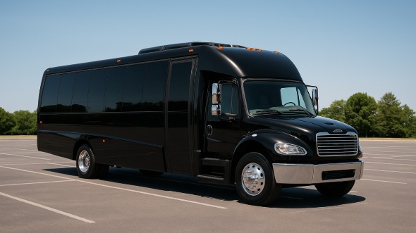 Exterior of Charter Bus Company Huntington Park's 35 Passenger Minibus in Huntington Park