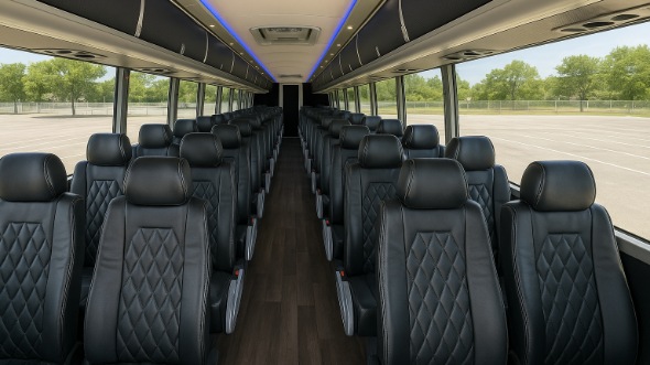 huntington park 50 passenger charter bus inside