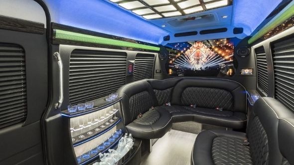 huntington park sprinter limo rental interior