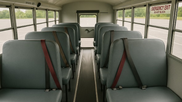 Interior of Charter Bus Company Huntington Park's School Bus in Huntington Park